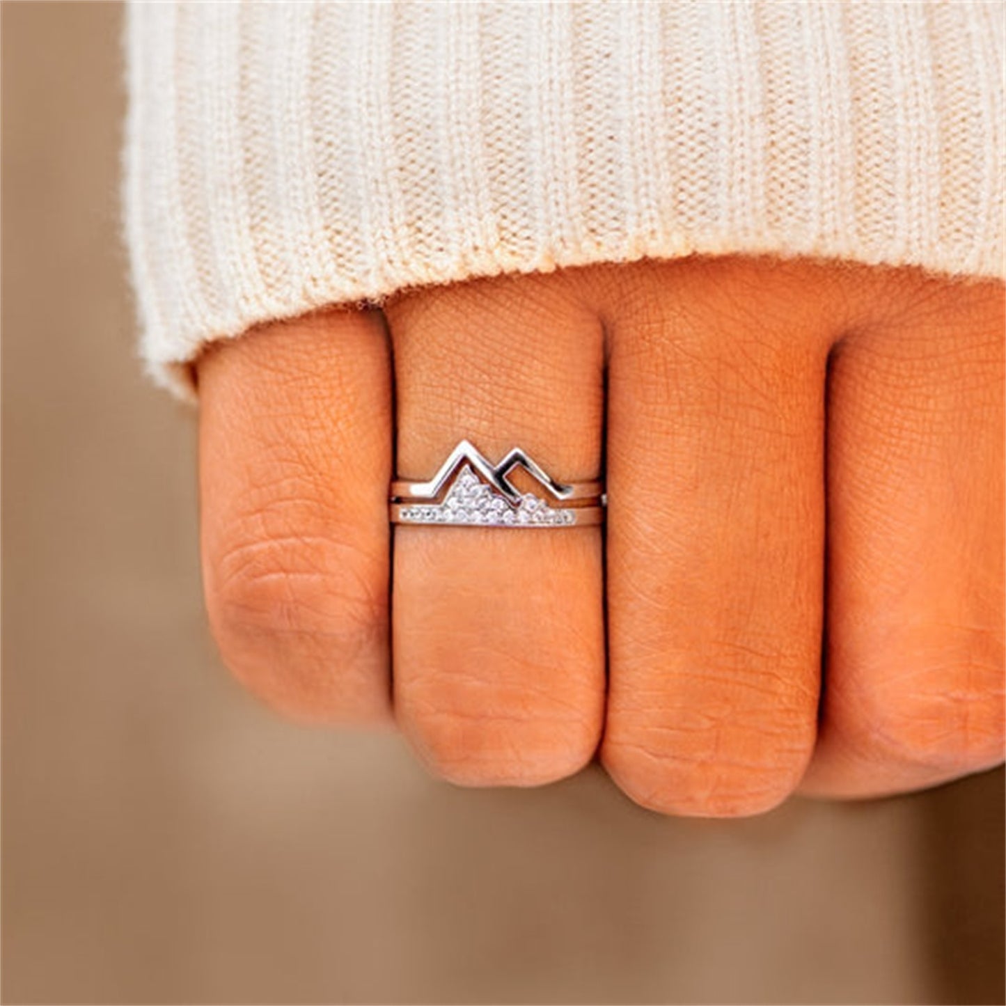 Daughter Faith Moves Mountains Sterling Silver Ring